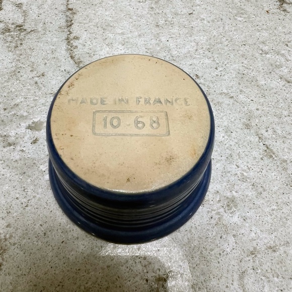 MADE IN FRANCE BLUE CUSTARD CONDIMENT CUPS SET OF 4 - Picture 7 of 7